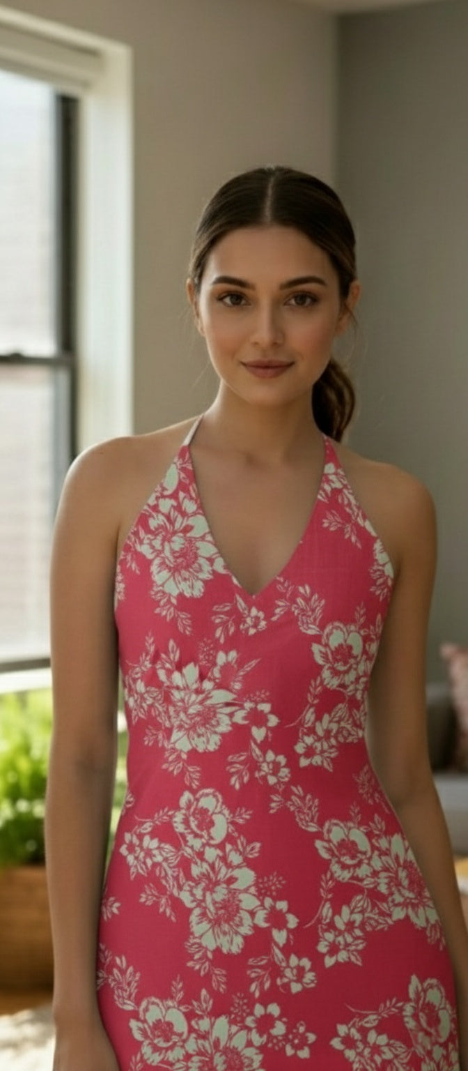 Cotton Floral Halter neck Kurti