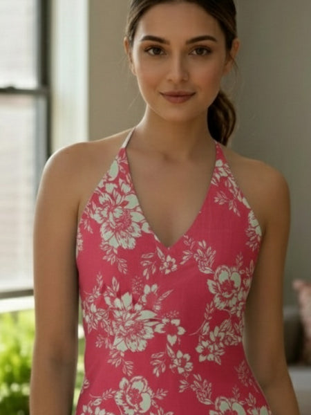 Cotton Floral Halter neck Kurti