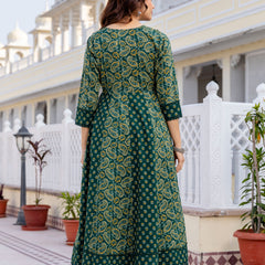 Women Floral Printed Panelled Embroidered Pure Cotton Kurta with Trousers & Dupatta