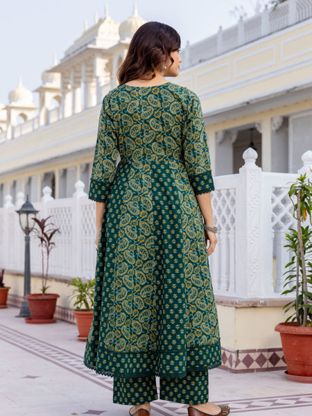 Women Floral Printed Panelled Embroidered Pure Cotton Kurta with Trousers & Dupatta