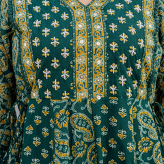 Women Floral Printed Panelled Embroidered Pure Cotton Kurta with Trousers & Dupatta