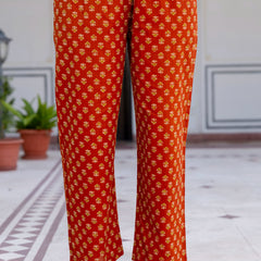 Women Floral Printed Panelled Pure Cotton Kurta with Trousers & Dupatta