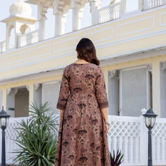 EthniFlair Women Ethnic Motifs Printed Regular Mirror Work Pure Cotton Kurta with Trousers & With Dupatta