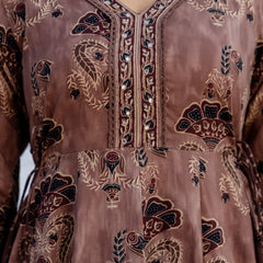 EthniFlair Women Ethnic Motifs Printed Regular Mirror Work Pure Cotton Kurta with Trousers & With Dupatta