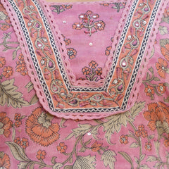 EthniFlair Women Ethnic Motifs Printed Regular Pure Cotton Kurta with Palazzos & With Dupatta