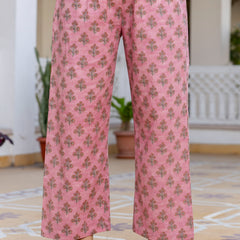 EthniFlair Women Ethnic Motifs Printed Regular Pure Cotton Kurta with Palazzos & With Dupatta