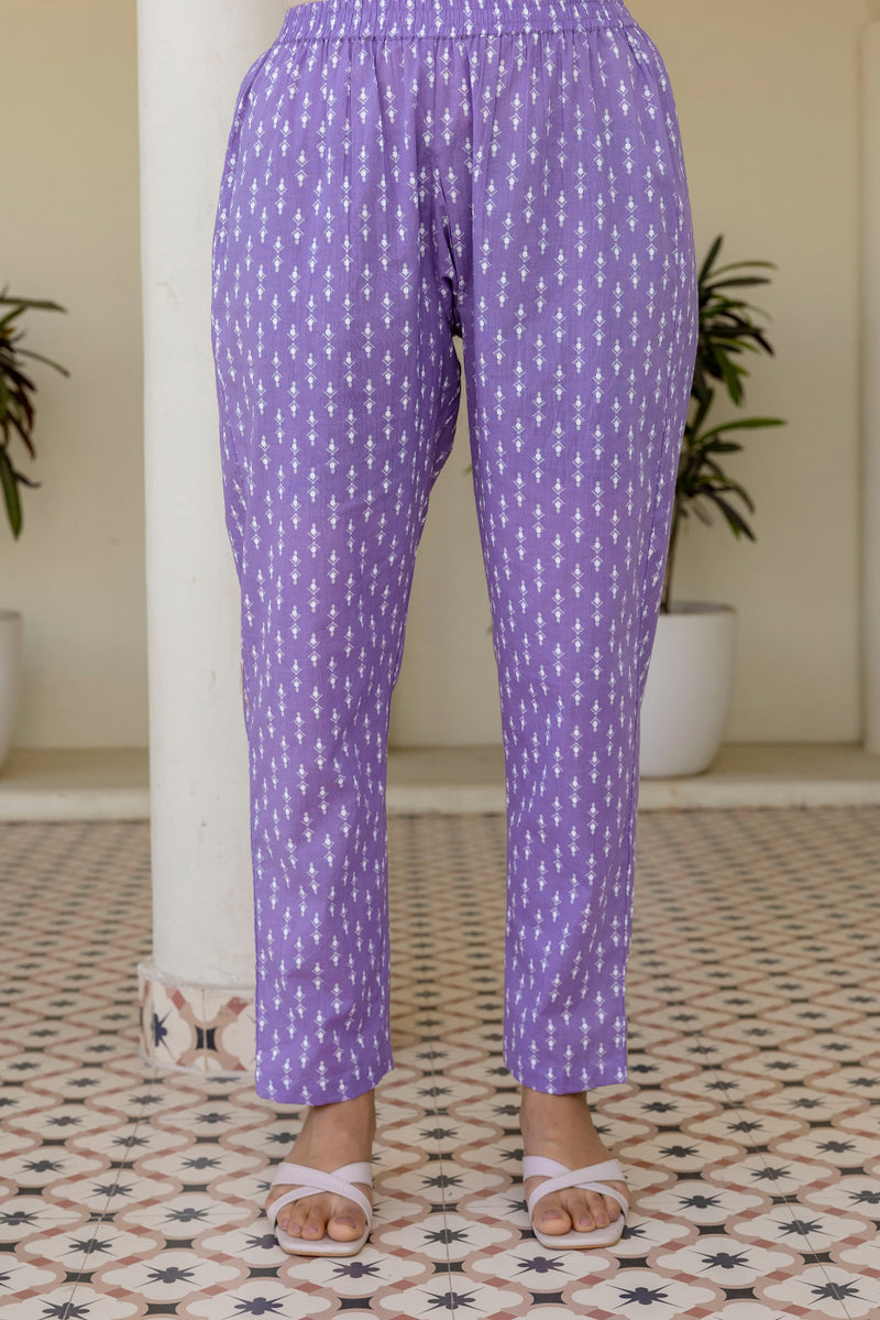 EthniFlair Women Floral Printed Panelled Sequinned Pure Cotton Kurta with Trousers & With Dupatta