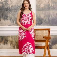 EthniFlair Sleeveless Floral Kurta