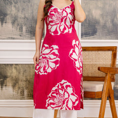 EthniFlair Sleeveless Floral Kurta