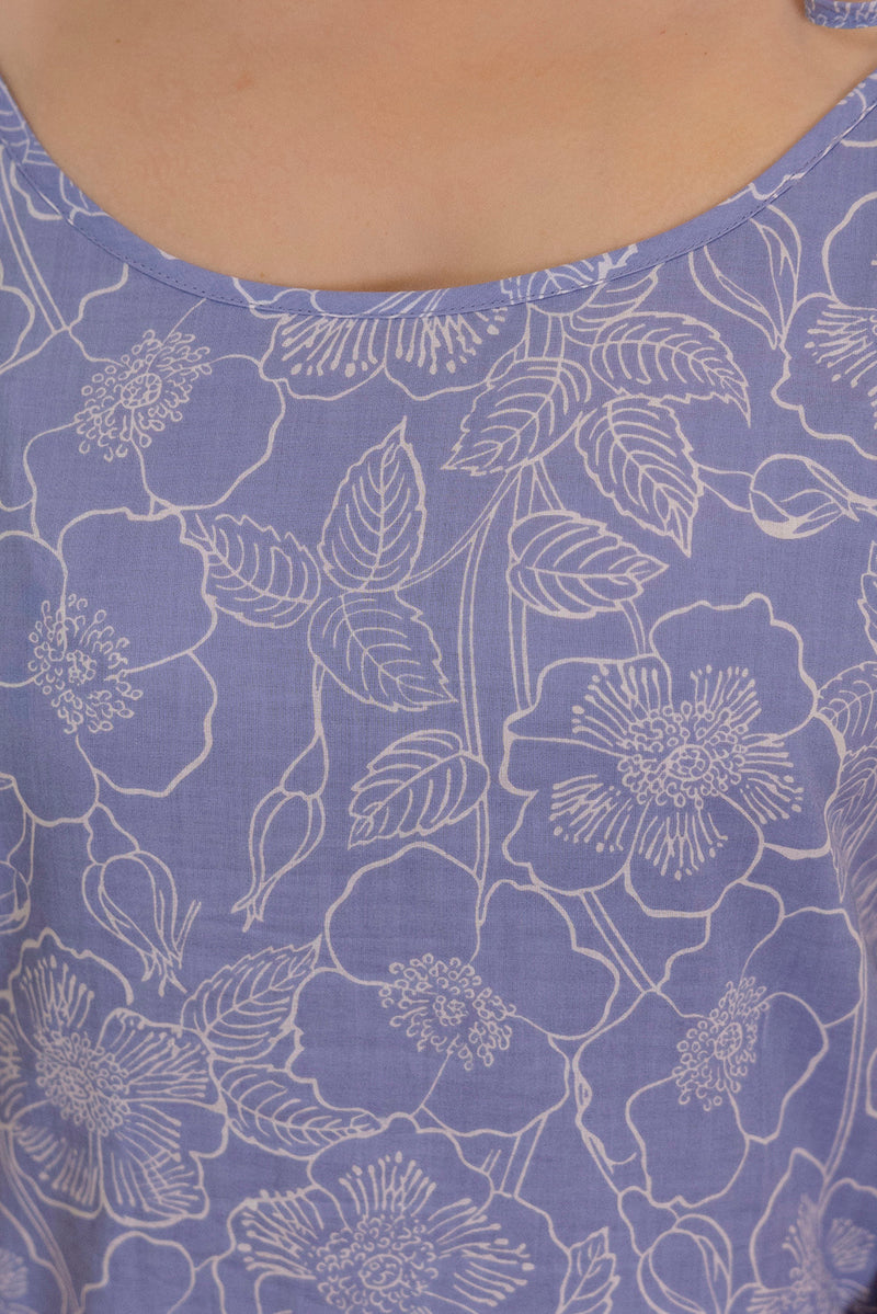 EthniFlair Floral Printed Shoulder Straps Straight Kurta