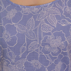 EthniFlair Floral Printed Shoulder Straps Straight Kurta