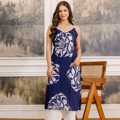 EthniFlair Sleeveless Floral Kurta