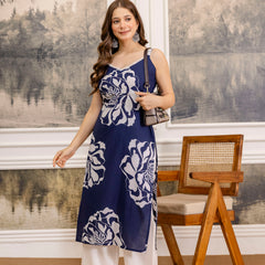 EthniFlair Sleeveless Floral Kurta