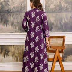 EthniFlair Floral Printed A-line Kurta Set