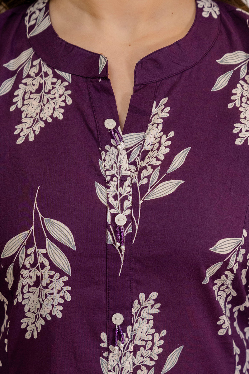 EthniFlair Floral Printed A-line Kurta Set