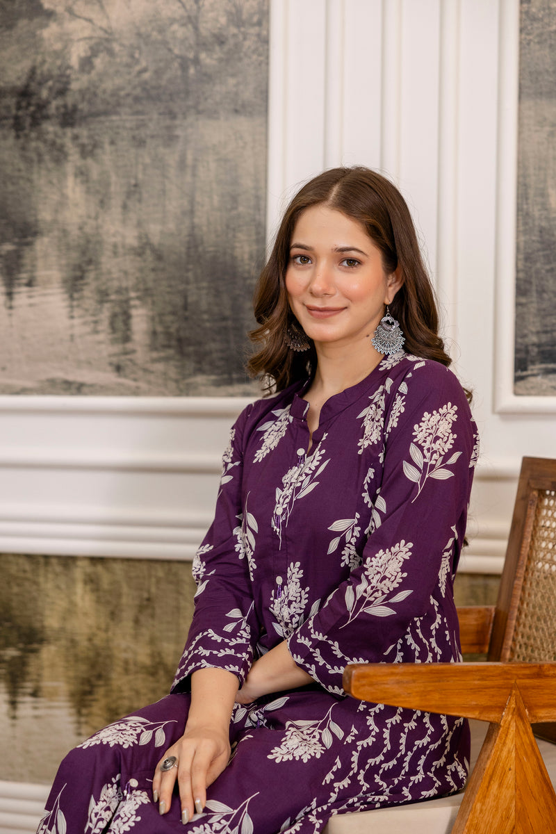 EthniFlair Floral Printed A-line Kurta Set