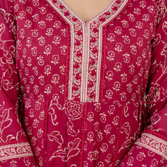 Women Floral Printed Panelled Pure Cotton Kurta with Trousers & Dupatta