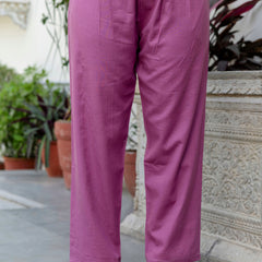 EthniFlair Yoke Design Notch Neck Straight Kurta With Trousers & Dupatta