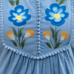 EthniFlair Phulari Pleated Kurta with Pyjama & Dupatta