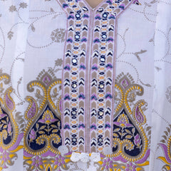 EthniFlair Floral Printed V Neck Anarkali Kurta & Trousers With Dupatta