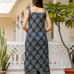 EthniFlair Women Ethnic Motifs Printed Regular Pure Cotton Kurta with Palazzos & With Dupatta