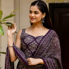 EthniFlair Women Ethnic Motifs Printed Regular Pure Cotton Kurta with Palazzos & With Dupatta