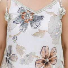 EthniFlair Floral Printed Gotta Patti Kurti with Sharara & Dupatta