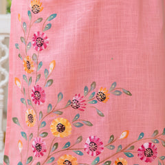 EthniFlair Floral Printed Aari Work Kurta with Pyjamas & Dupatta