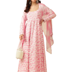 EthniFlair Floral Printed Floral Anarkali Kurta with Dupatta