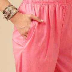 EthniFlair Floral Phulkari Kurti with Pyjamas & Dupatta