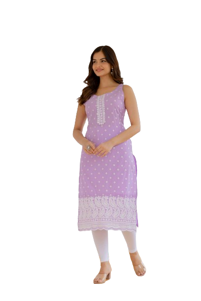 EthniFlair Ethnic Motifs Printed Sequinned Floral Kurta