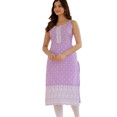 EthniFlair Ethnic Motifs Printed Sequinned Floral Kurta