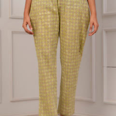 EthniFlair Floral Printed Panelled Aari Work Kurta with Pyjamas & Dupatta