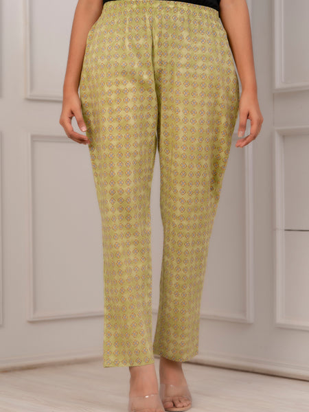 EthniFlair Floral Printed Panelled Aari Work Kurta with Pyjamas & Dupatta