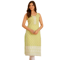 EthniFlair Ethnic Motifs Printed Sequinned Floral Kurta