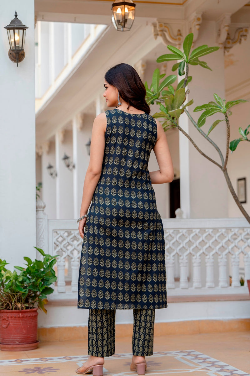 EthniFlair Floral Printed Kurta with Pyjamas & Dupatta