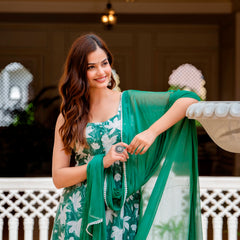 EthniFlair Floral Printed Floral Anarkali Kurta