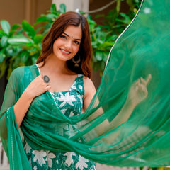 EthniFlair Floral Printed Floral Anarkali Kurta