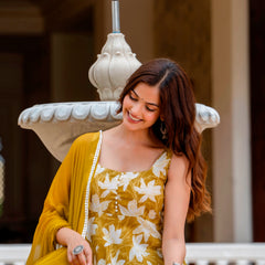 EthniFlair Floral Printed Floral Anarkali Kurta