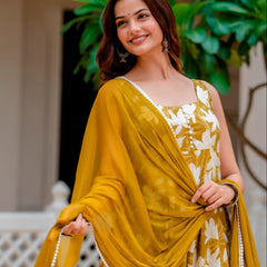 EthniFlair Floral Printed Floral Anarkali Kurta