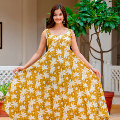 EthniFlair Floral Printed Floral Anarkali Kurta