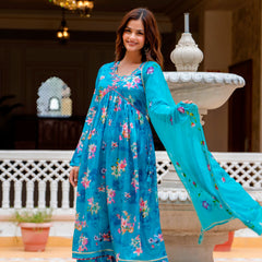 Women Embellished & Embroidered A-Line Kurta Set