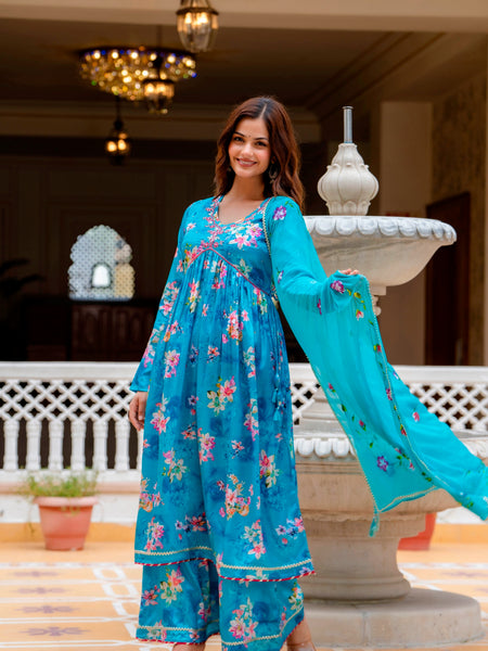 Women Embellished & Embroidered A-Line Kurta Set