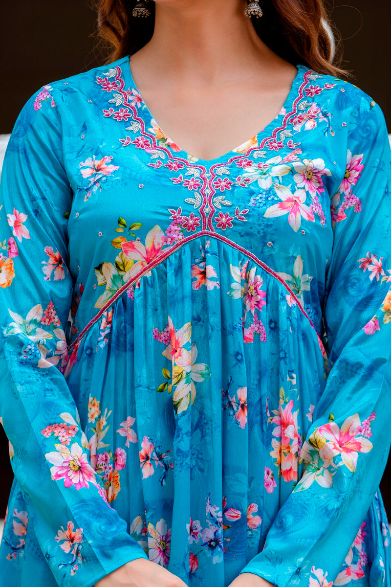 Women Embellished & Embroidered A-Line Kurta Set