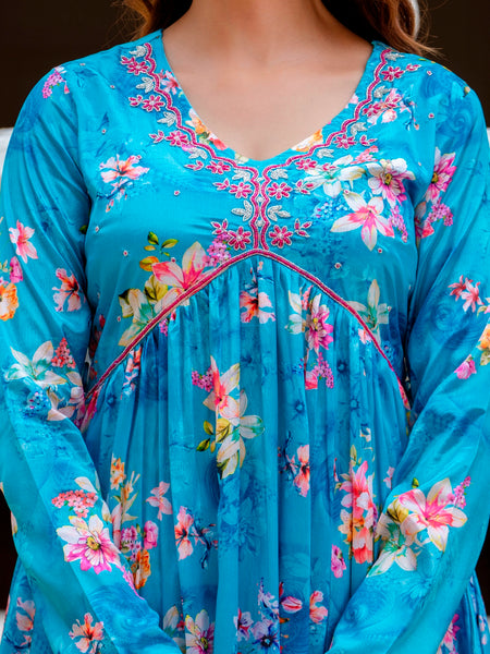 Women Embellished & Embroidered A-Line Kurta Set