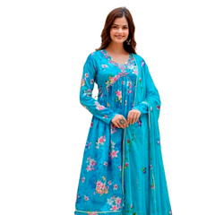 Women Embellished & Embroidered A-Line Kurta Set