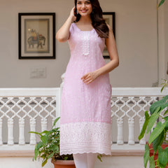 EthniFlair Ethnic Motifs Printed Sequinned Floral Kurta