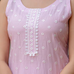 EthniFlair Ethnic Motifs Printed Sequinned Floral Kurta