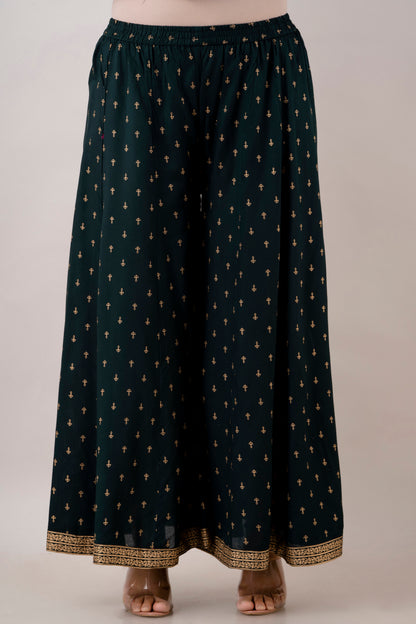 EthniFlair Women Floral Embroidered Kurta With Sharara & Dupatta
