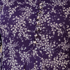 EthniFlair Floral Printed Empire Aari Work Kurta with Trousers & Dupatta